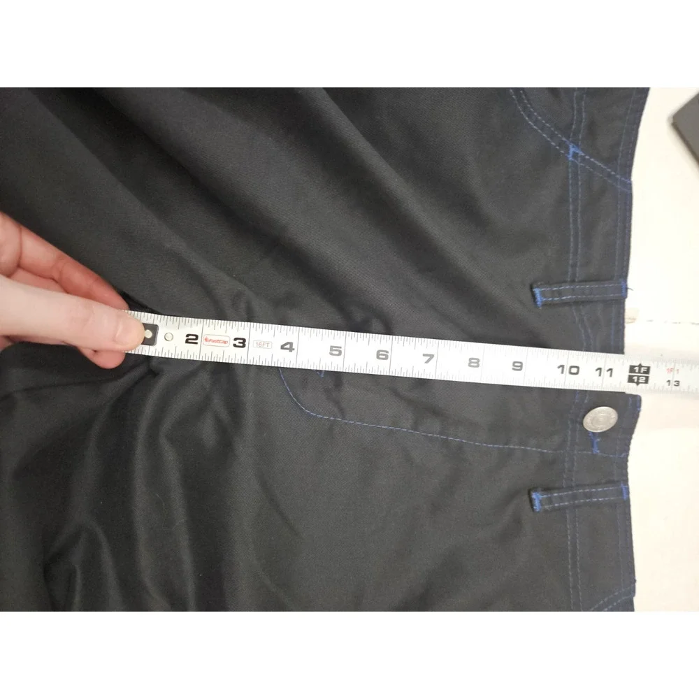 True Religion Cargo Pants Men's 34 Black w Blue Stitching MSRP $164